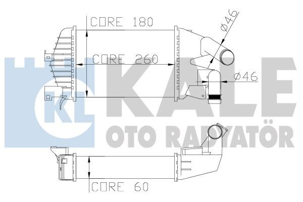 KALE OTO RADYATÖR Kompressoriõhu radiaator 345800